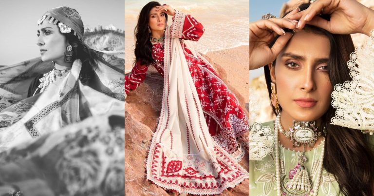 Ayeza Khan Stuns In Her Latest Luxury Lawn Shoot