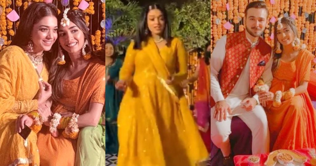 Sanam Jung Sister Amna Jung Mehndi Pictures and Video