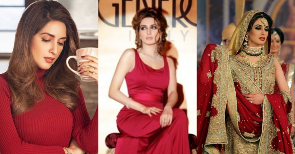 Latest Sensational Pictures of Iman Ali in Red Dress