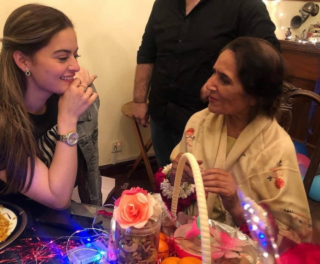 Minal Khan Surprises Beau's Grand Mother on Birthday