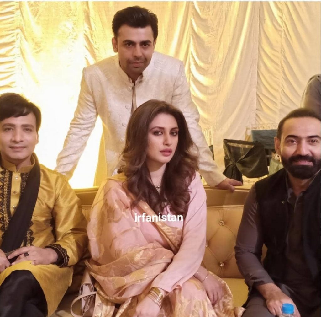 Urwa And Farhan Spotted in Qasim Ali Mureed Mehndi