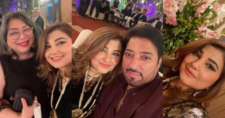 Javeria And Saud Spotted At A Wedding Event