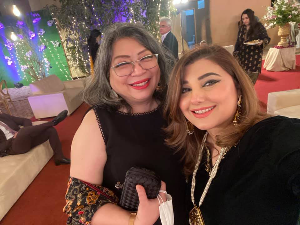 Javeria And Saud Spotted At A Wedding Event