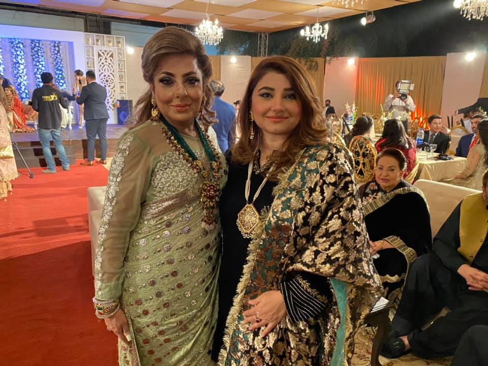 Javeria And Saud Spotted At A Wedding Event