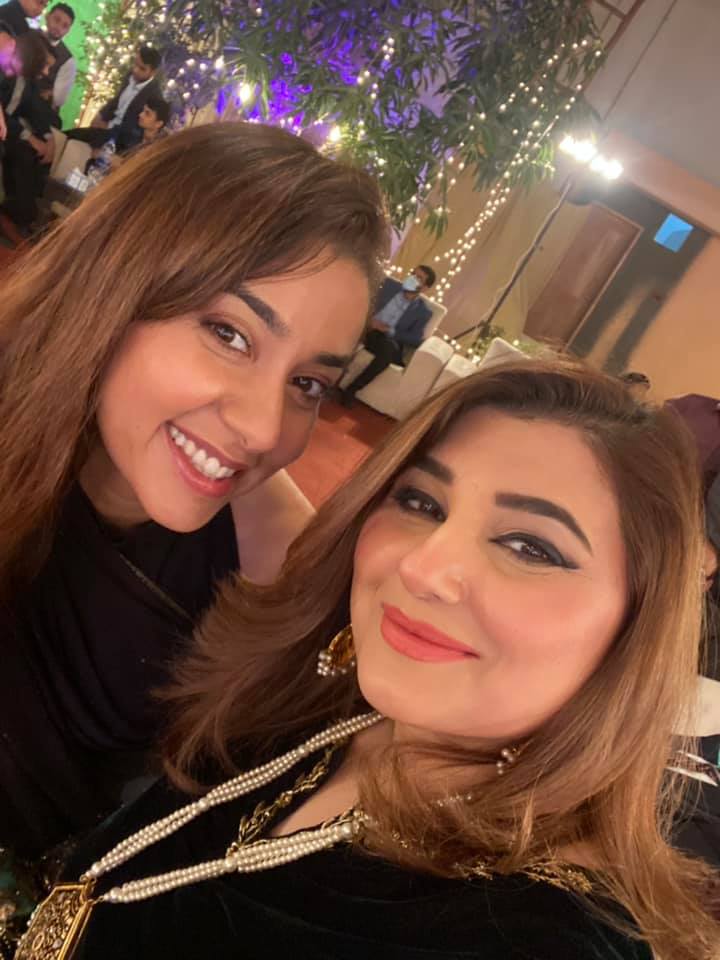 Javeria And Saud Spotted At A Wedding Event