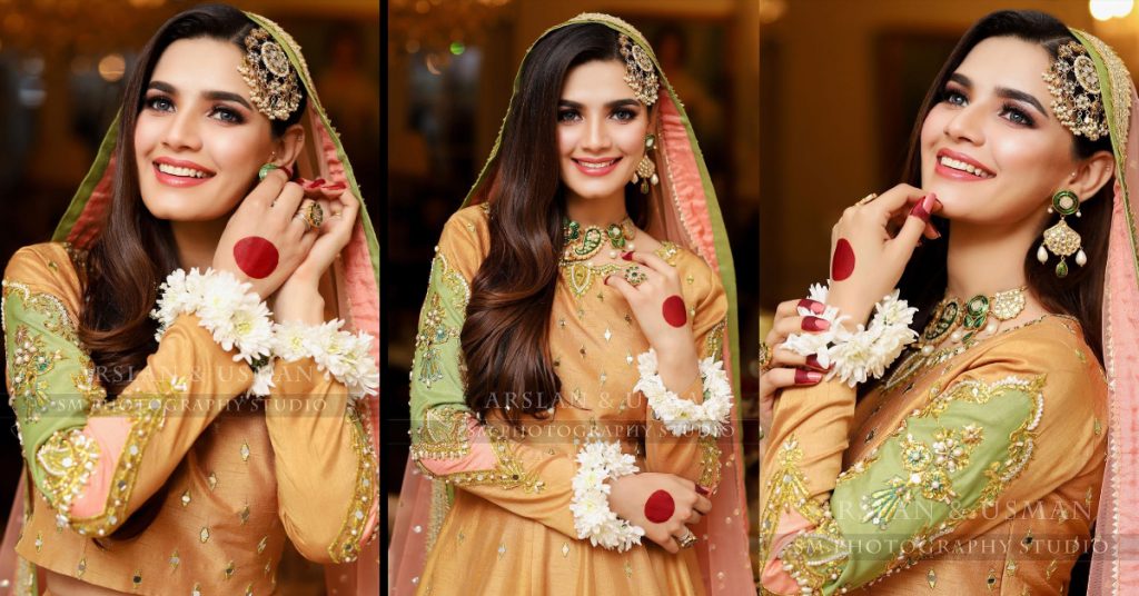 Kiran Haq Looks Elegant In Simple Mehndi Attire