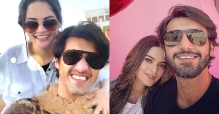 Minal Khan And Ahsan Moshin Having Fun At Beach