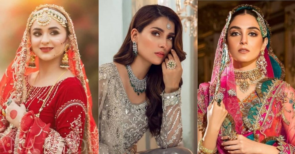 Beautiful Bridal Photoshoots of Pakistani Actresses