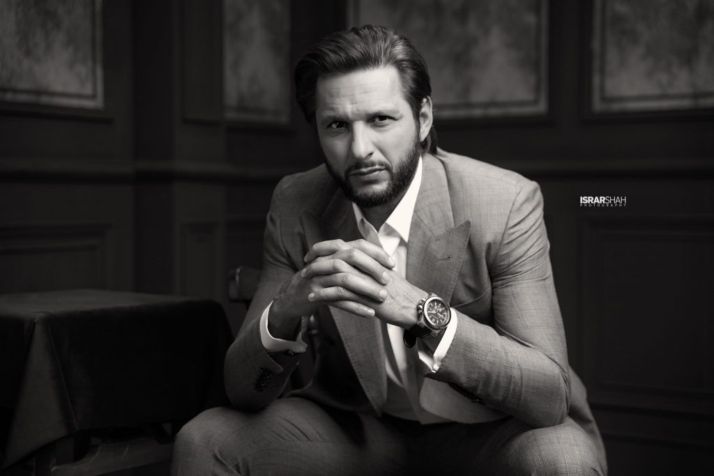 Shahid Afridi Poses In Shoot For A Clothing Brand