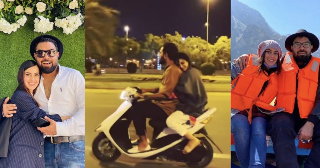 Yasir Hussain And Iqra Aziz Enjoying Bike Ride