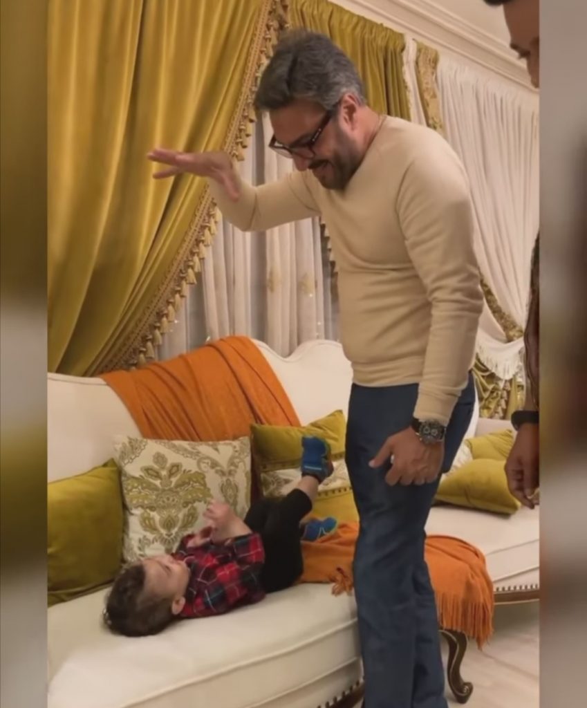 Adorable Video Of Adnan Siddiqui Playing With Faysal Qureshi's Son