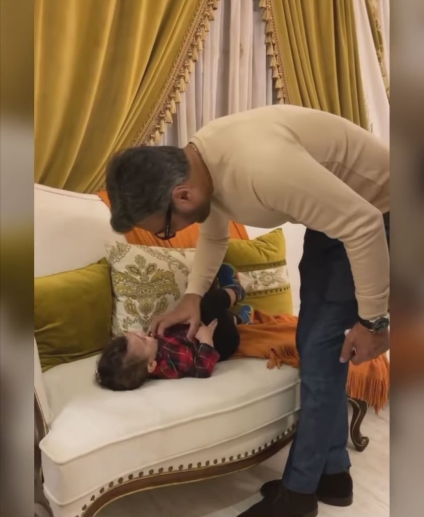 Adorable Video Of Adnan Siddiqui Playing With Faysal Qureshi's Son