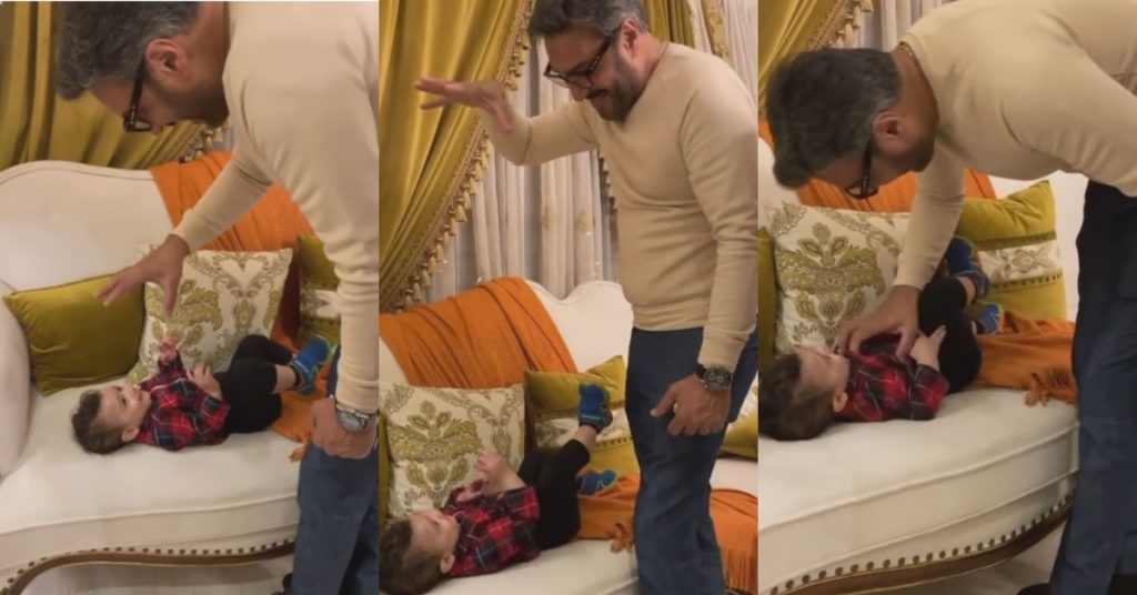 Adorable Video Of Adnan Siddiqui Playing With Faysal Qureshi's Son