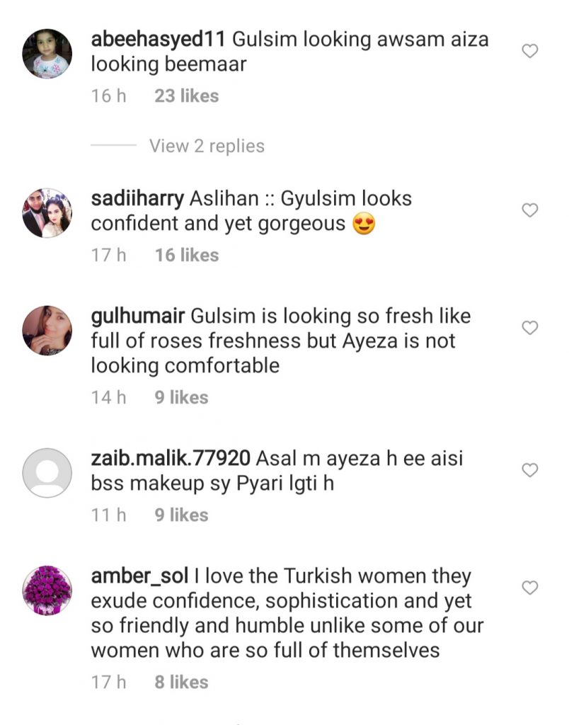 People Comparing Ayeza Khan With Gulsim Ali