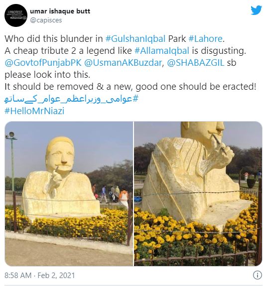 New Sculpture Of Allama Iqbal Has Become A Talk Of The Town