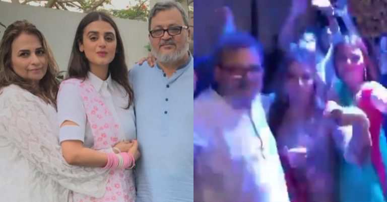 Hira Mani Dancing With Parents On A Wedding