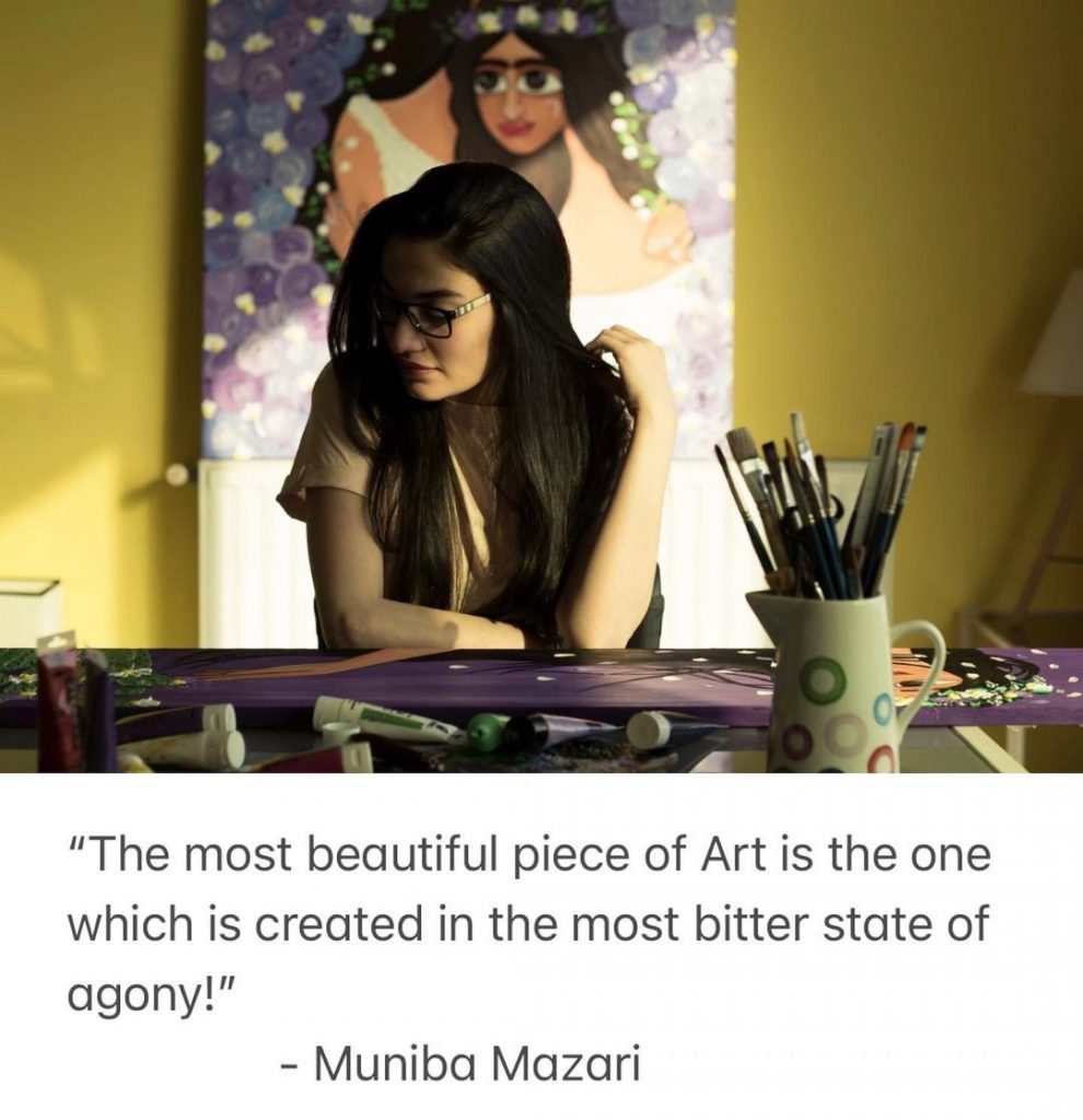 Artisitic Picures of The Warrior Muniba Mazari