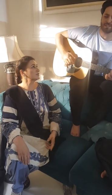 Saba Faisal Shares The BTS From The Set Of Drama Serial Qayamat