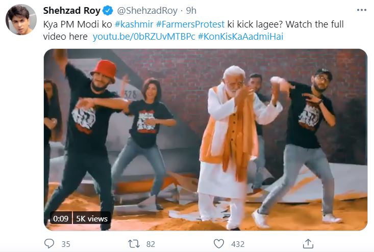 Shehzad Roy Releases A New Song Featuring Modi And Abhinandan