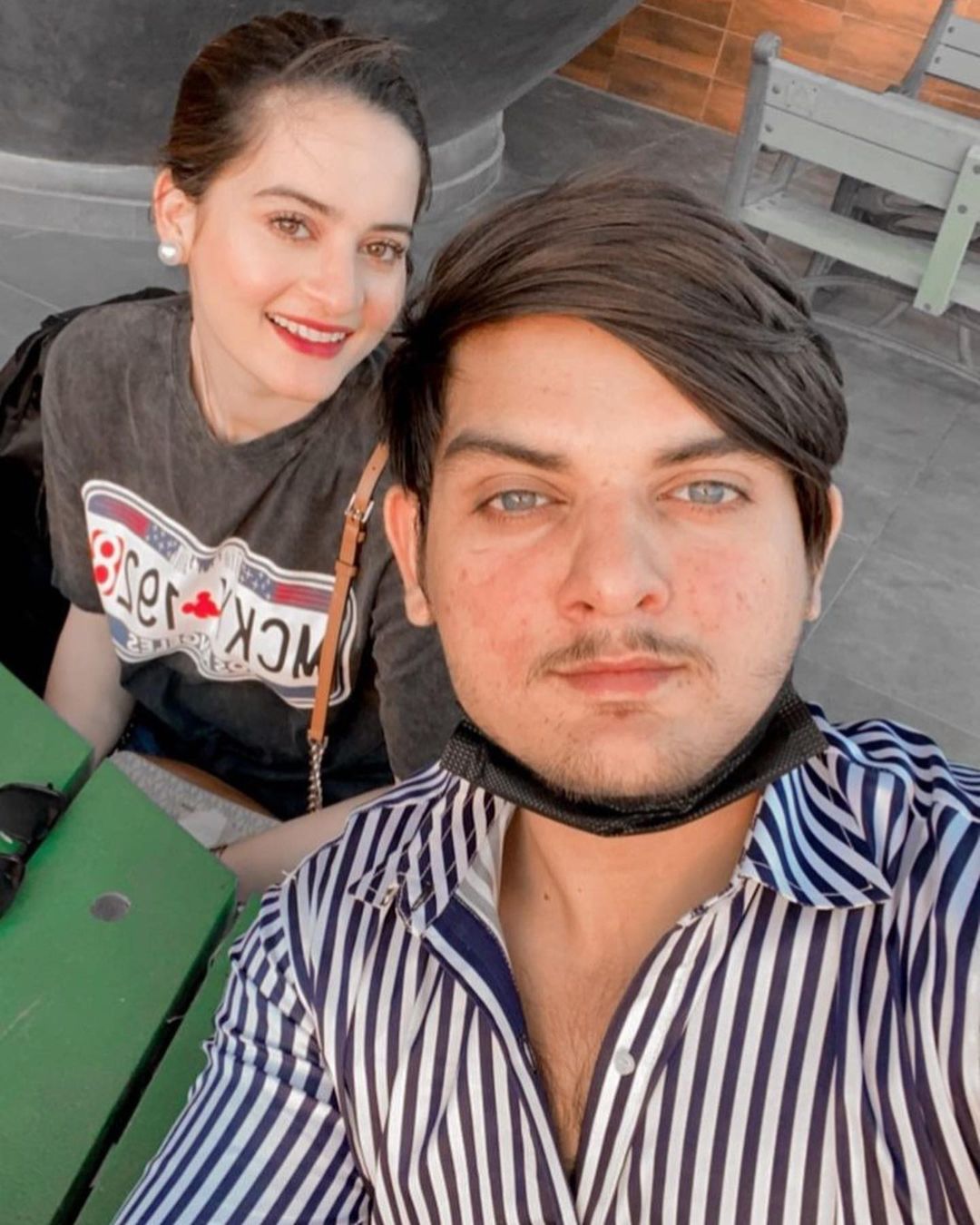 Aiman Khan and Minal Khan at Adventure Land with their Family