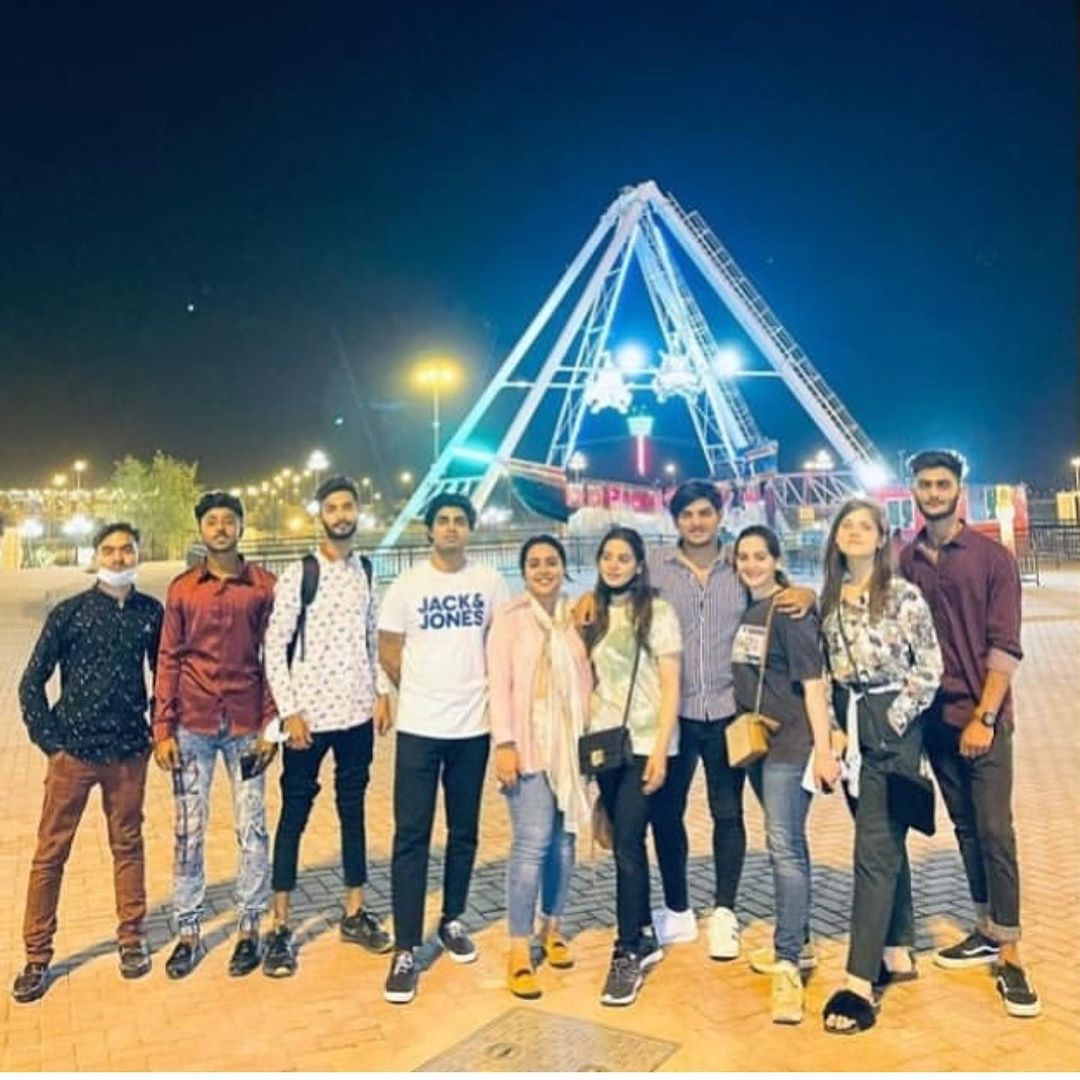 Aiman Khan and Minal Khan at Adventure Land with their Family