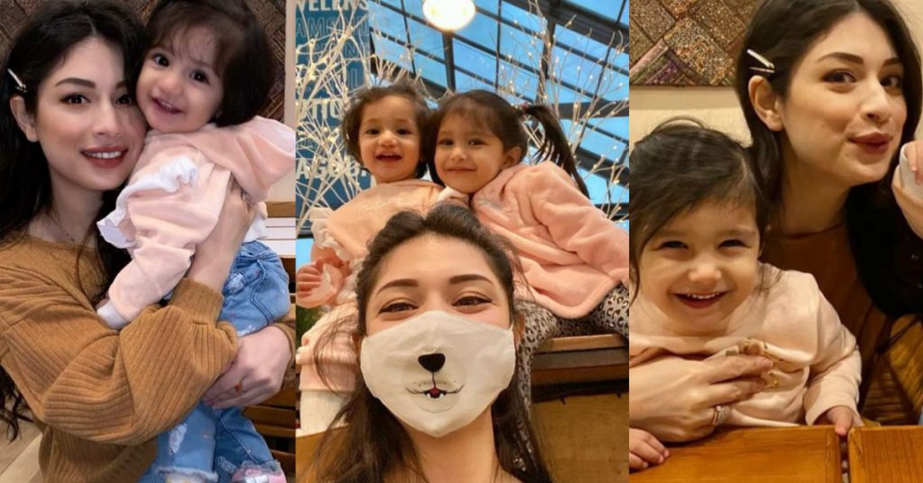 Sidra Batool Pictures With Her Daughters