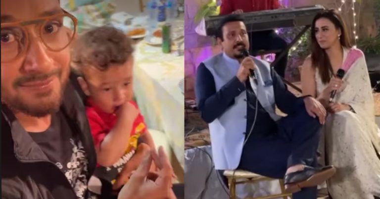 Faysal Quraishi Enjoying Faisal Sabzwari’s Singing