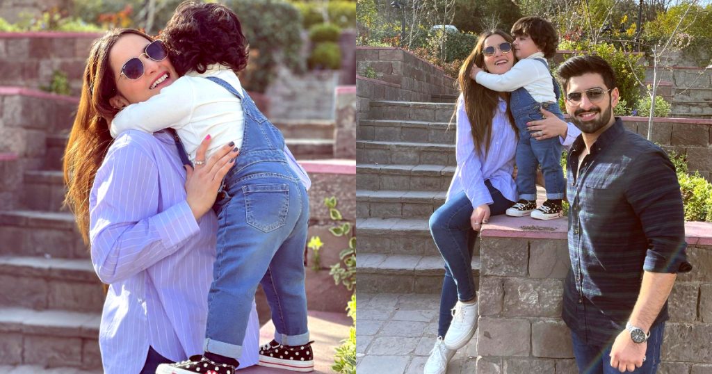 Aiman Khan and Muneeb Enjoying Vacations with Daughter Amal - Beautiful Pictures