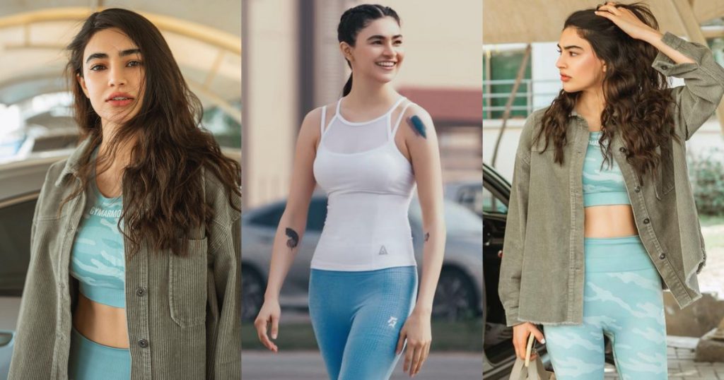Actress and Model Saheefa Jabbar Clicks in Gym Wear