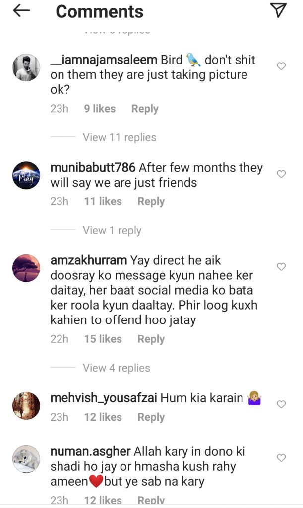 Netizens School Love Birds Minal Khan and Ahsan Mohsin Ikram