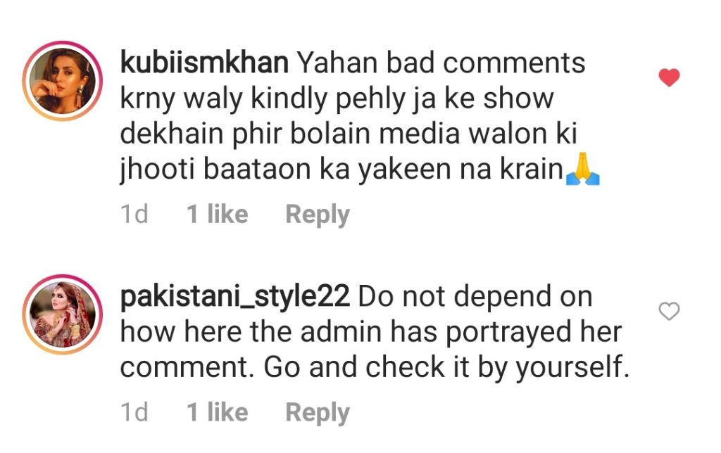 Fans Came to Support Kubra Khan After Backlash On Siding Mohsin Abbas Haider