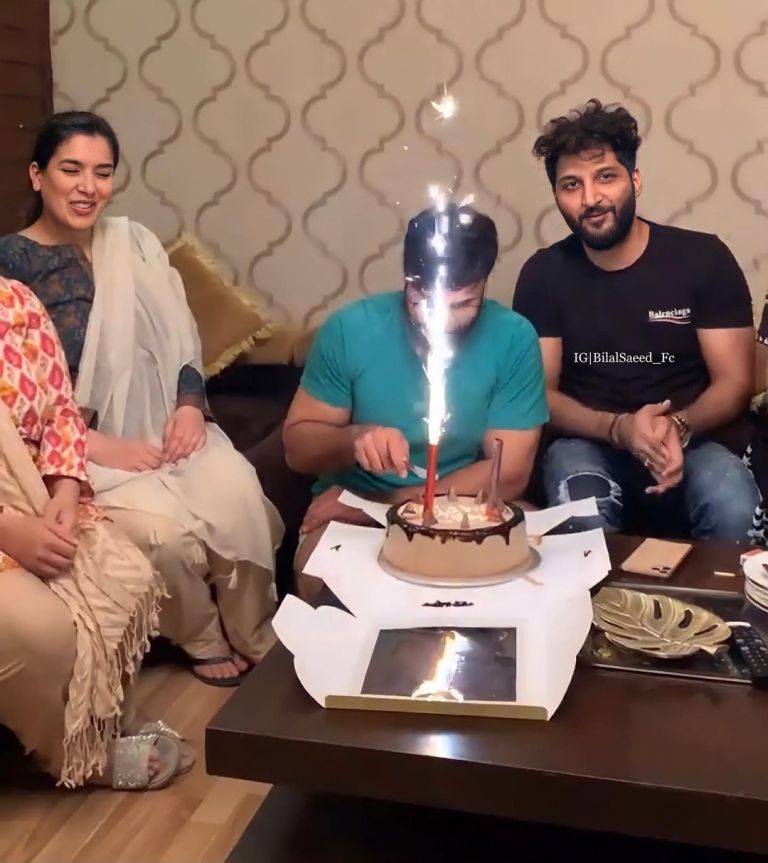 Rahim Pardesi Celebrating his Birthday with his Two Wives - Beautiful Pictures