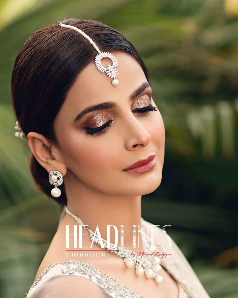 Saba Qamar Looks Drop Dead Gorgeous In Ivory Bridal Ensemble