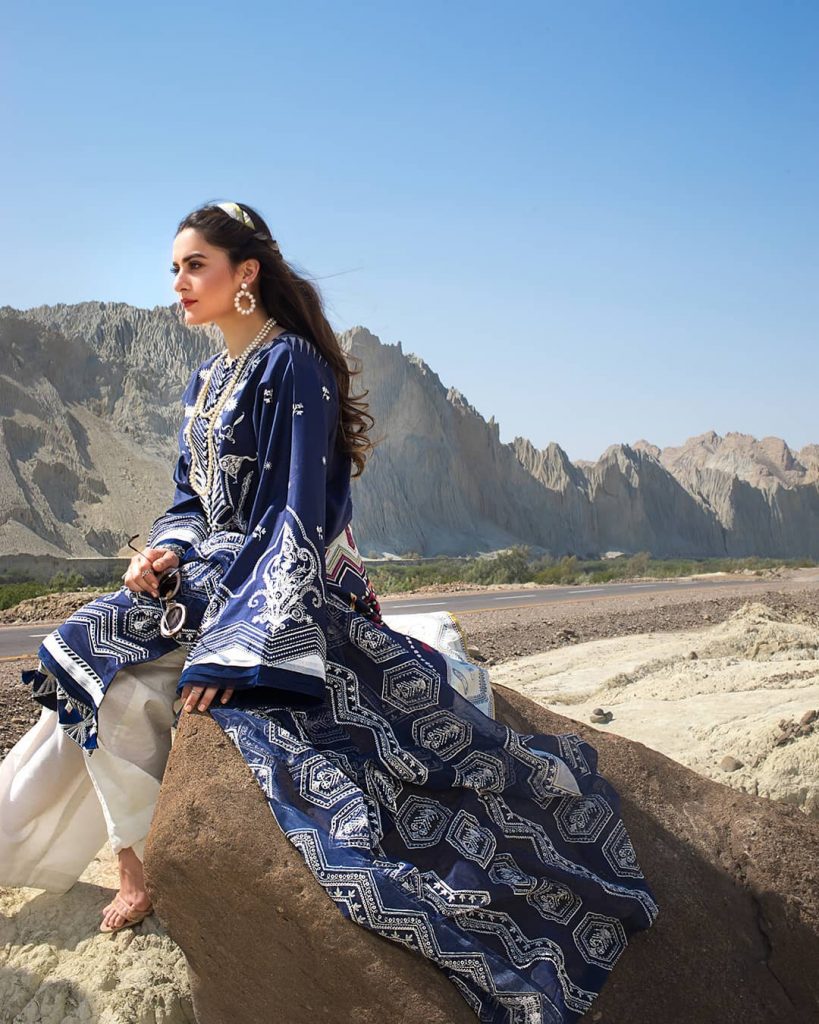 Erum Khan Lawn Collection'21 Featuring Aiman Khan And Minal Khan