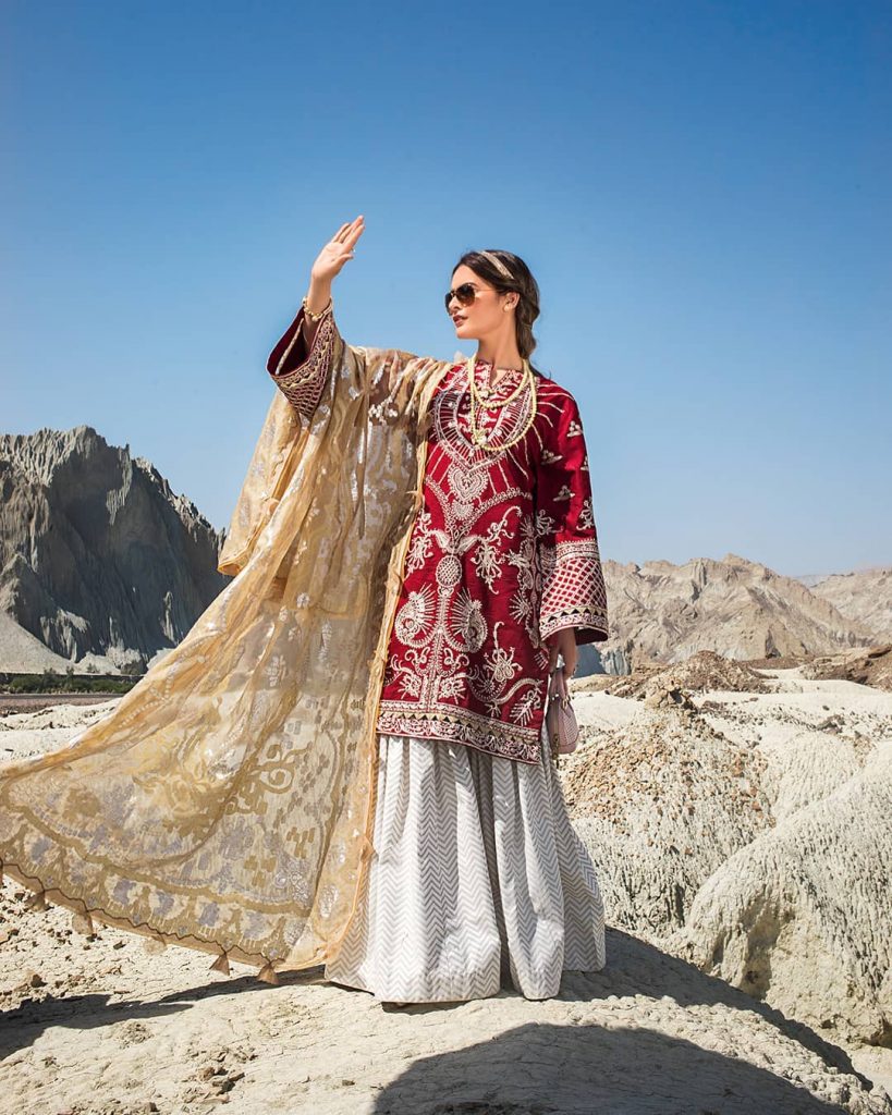 Erum Khan Lawn Collection'21 Featuring Aiman Khan And Minal Khan