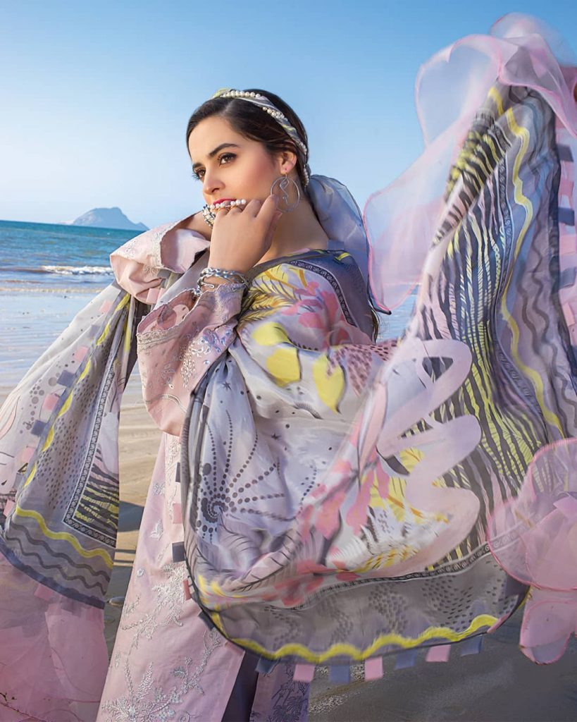 Erum Khan Lawn Collection'21 Featuring Aiman Khan And Minal Khan