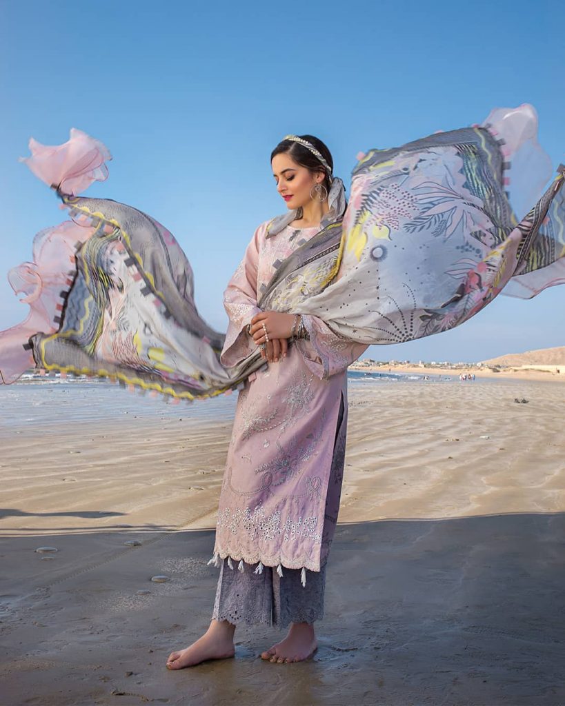 Erum Khan Lawn Collection'21 Featuring Aiman Khan And Minal Khan