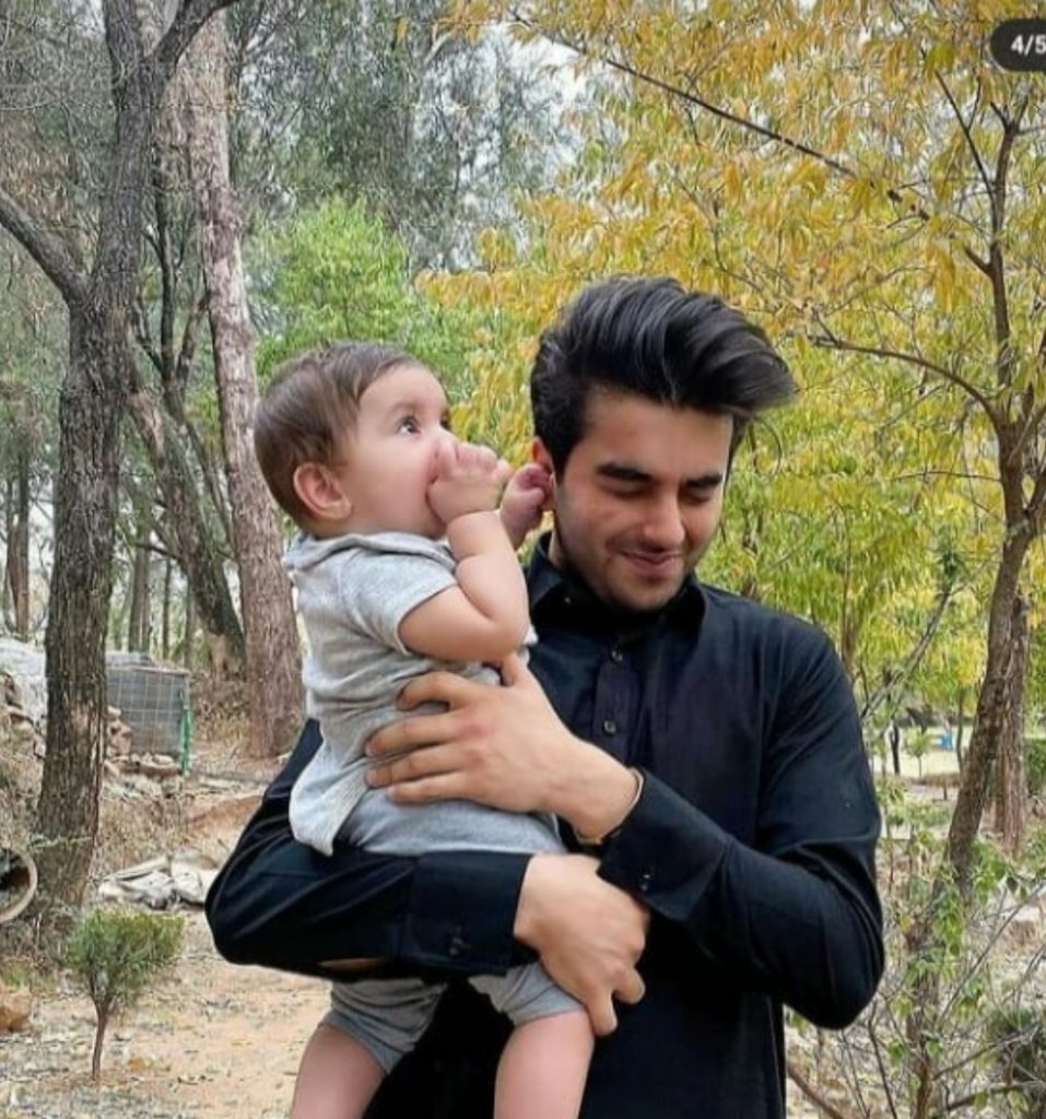 Adorable Pictures Of Hamza Ali Abbasi And Naimal Khawar's Son