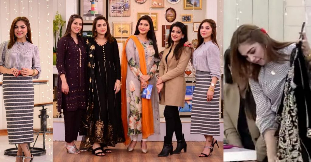 Natasha Ali Shows Her Wedding Wardrobe In Good Morning Pakistan