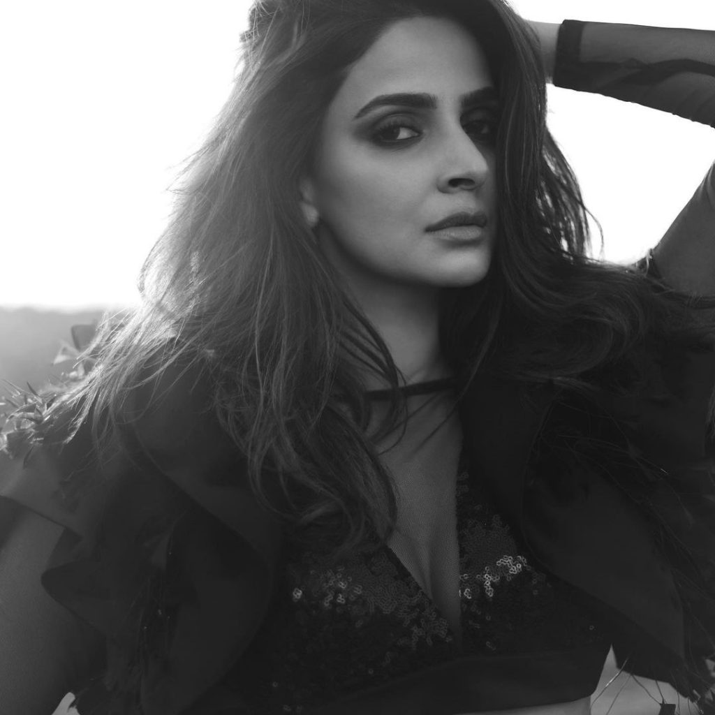 Saba Qamar's Latest Monochrome Photoshoot is Giving Classical Vibes