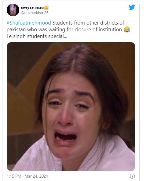 Twitter Flooded With Memes After Shafqat Mehmood Announces Educational Institutions To Remain Closed