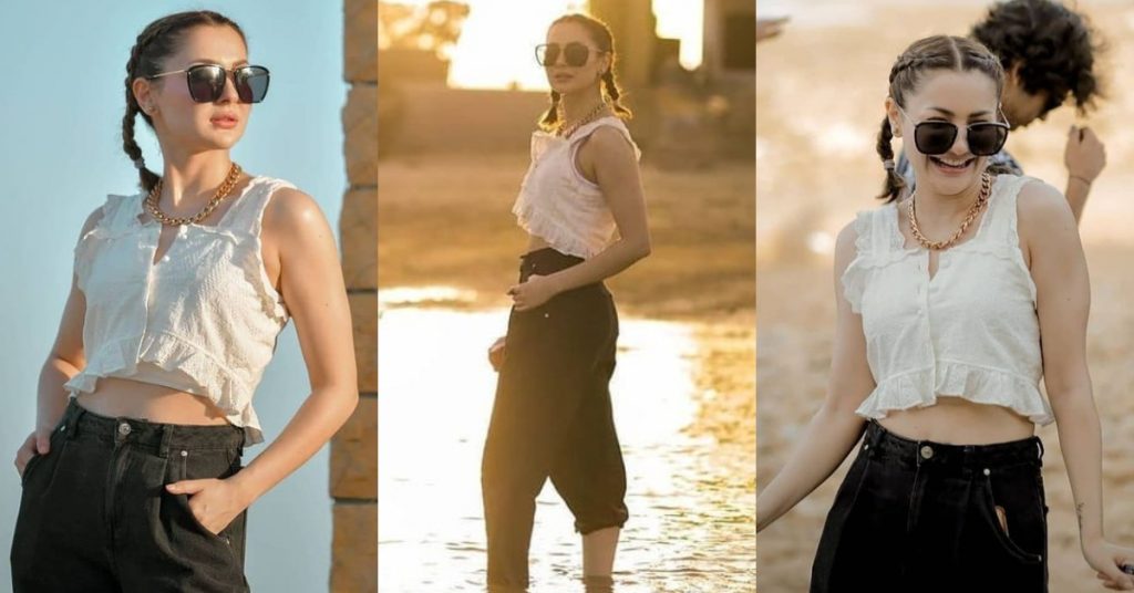 Hania Aamir's Latest Pictures From Beach Party