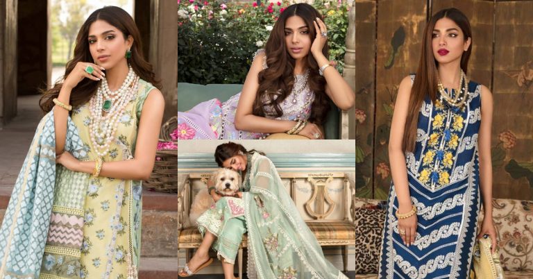 Crimson Luxury Lawn by Saira Shakira Featuring Sonya Hussyn
