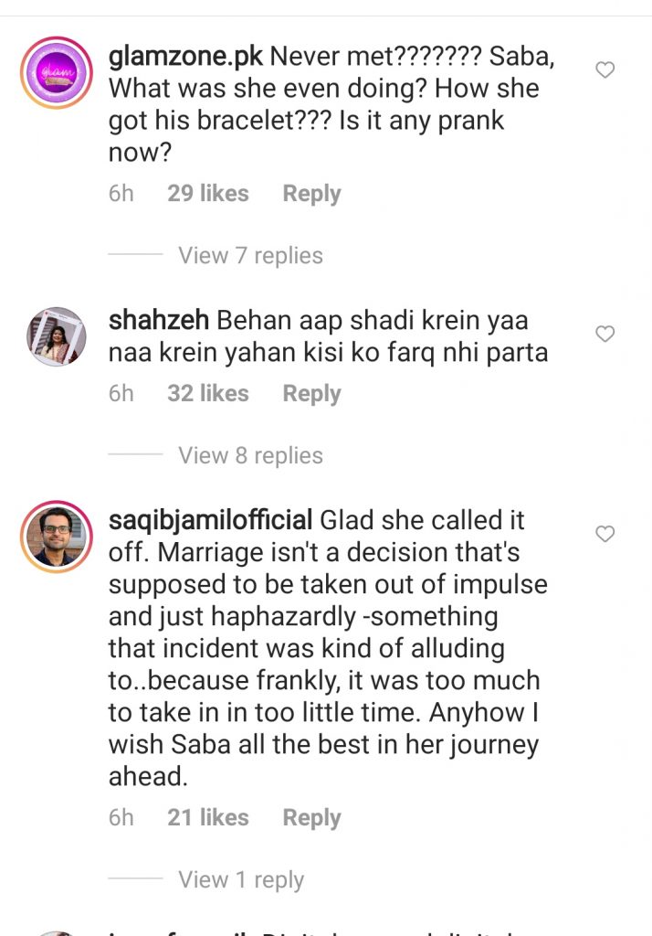 Saba Qamar and Azeem Khan Face Backlash After Calling it Off