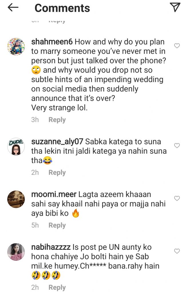Saba Qamar and Azeem Khan Face Backlash After Calling it Off