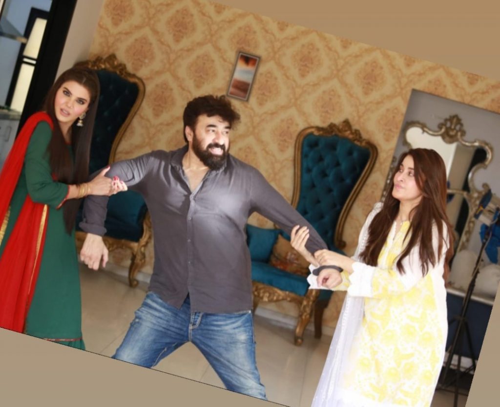 Nida Yasir and Shaista Lodhi Eid Play BTS Pictures