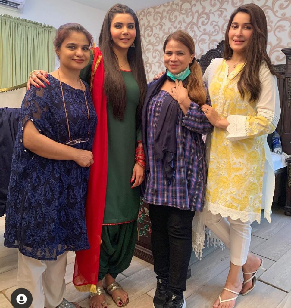 Nida Yasir and Shaista Lodhi Eid Play BTS Pictures