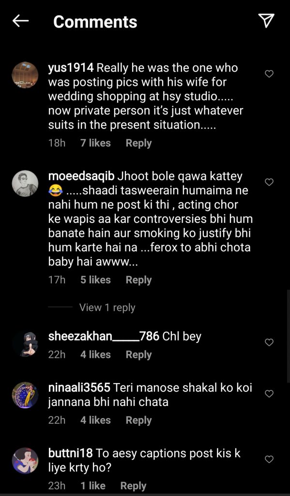 Feroze Khan Talked About His Private Life and Netizens Got No Chill