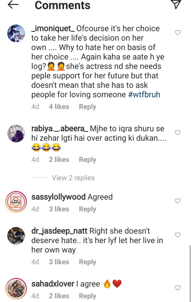 Fans Think That Iqra Aziz Faces Unnecessary Backlash Because of Husband Yasir