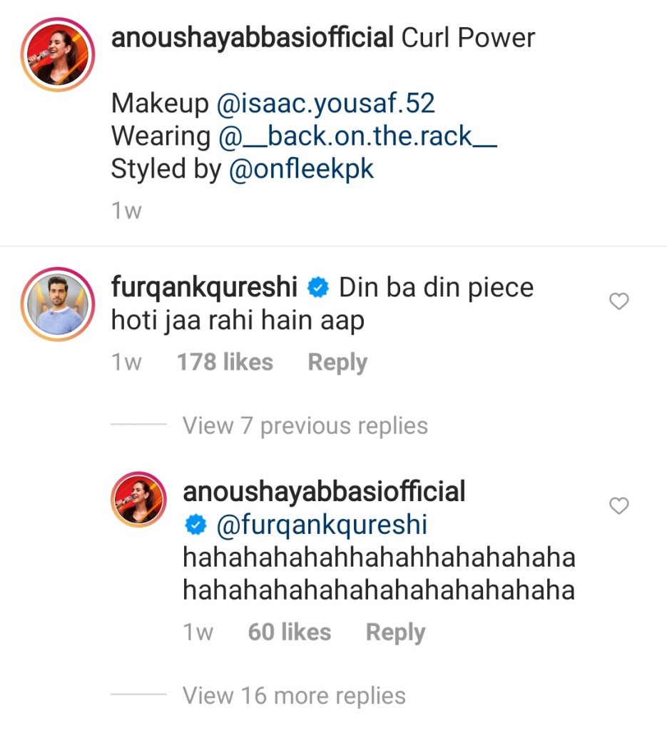 Netizens Find Furqan Qureshi's Praise For Anoushay Abbasi Flirtatious